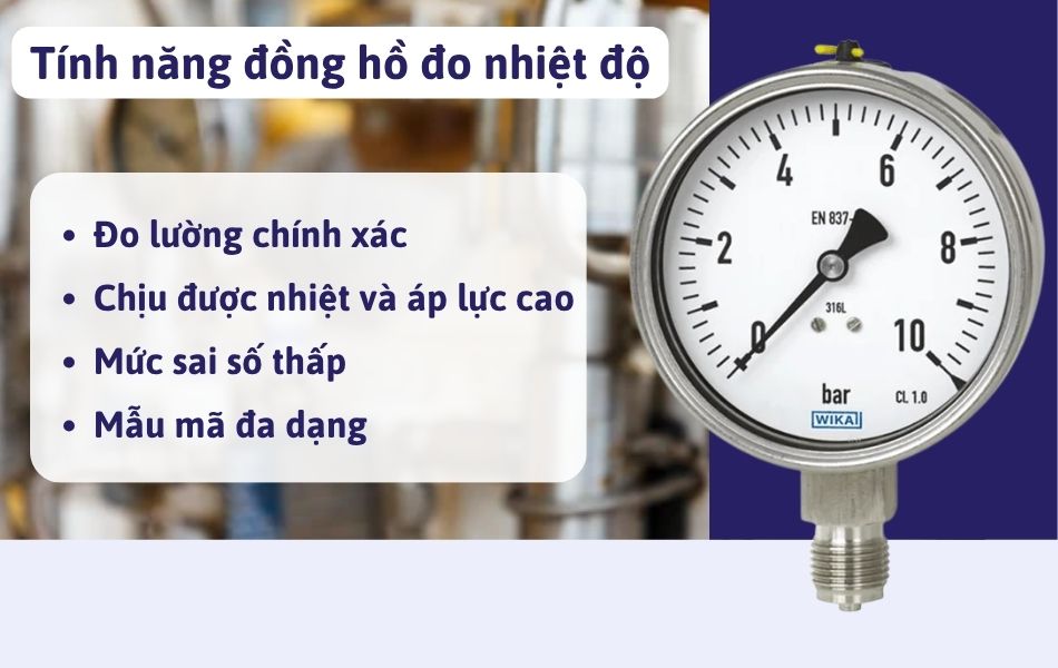 Tính năng vượt trội của đồng hồ đo nhiệt độ