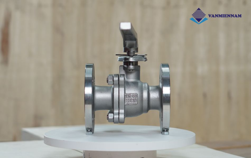 Van bi inox mặt bích tay gạt Wonil DN40