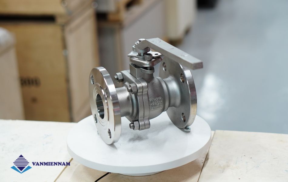 Van bi inox mặt bích tay gạt Wonil DN50