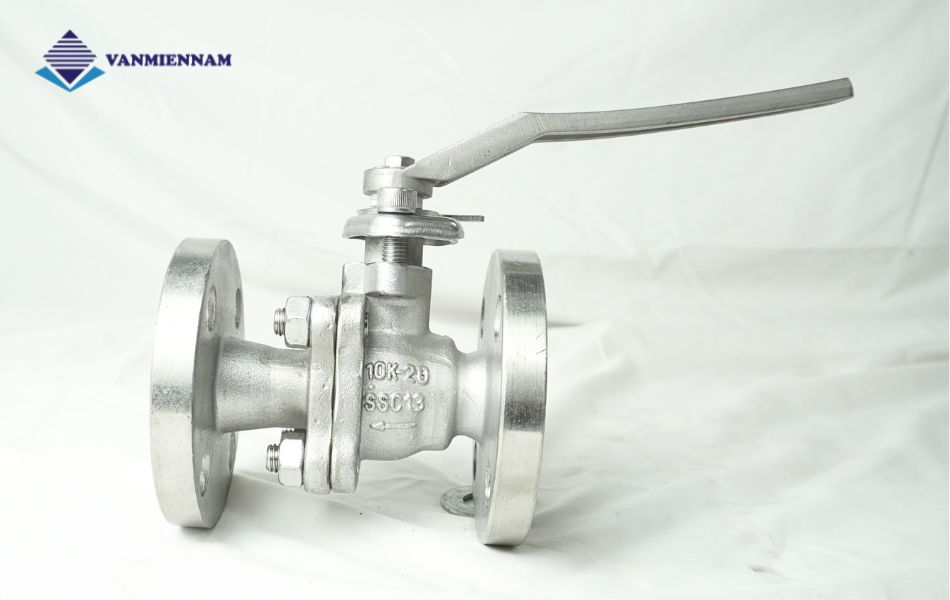 Van bi inox mặt bích tay gạt Wonil DN20