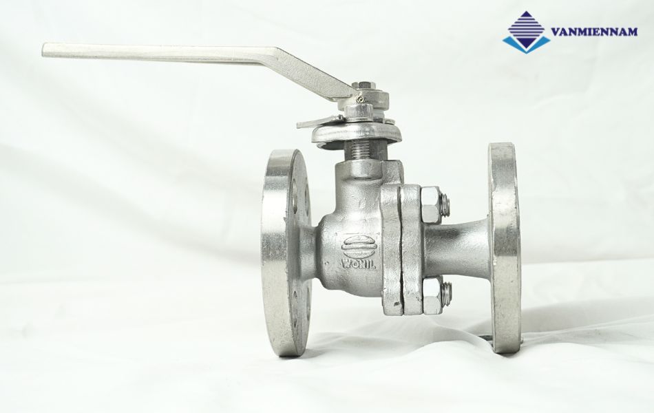 Van bi inox mặt bích tay gạt Wonil DN15