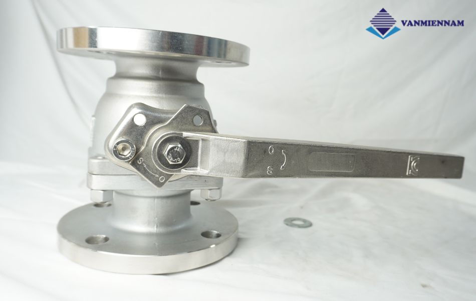 Van bi inox mặt bích tay gạt Wonil DN80