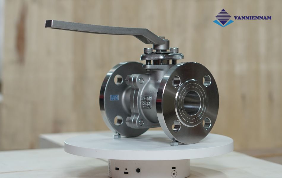 Van bi inox mặt bích tay gạt Wonil DN40