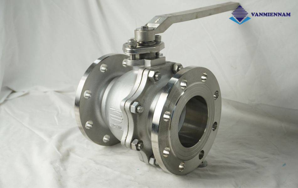 Van bi inox mặt bích tay gạt Wonil DN80