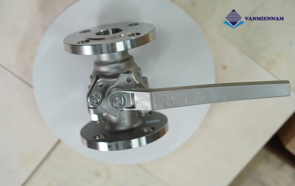 Van bi inox mặt bích tay gạt Wonil DN40