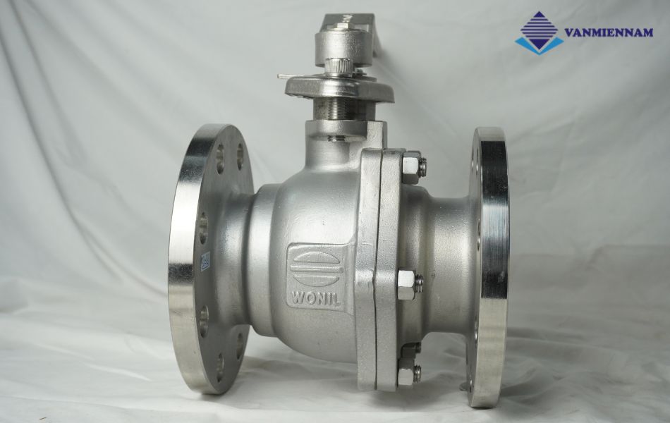 Van bi inox mặt bích tay gạt Wonil DN65