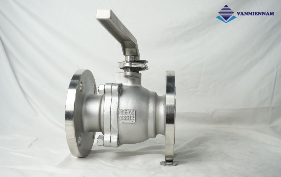 Van bi inox mặt bích tay gạt Wonil DN65