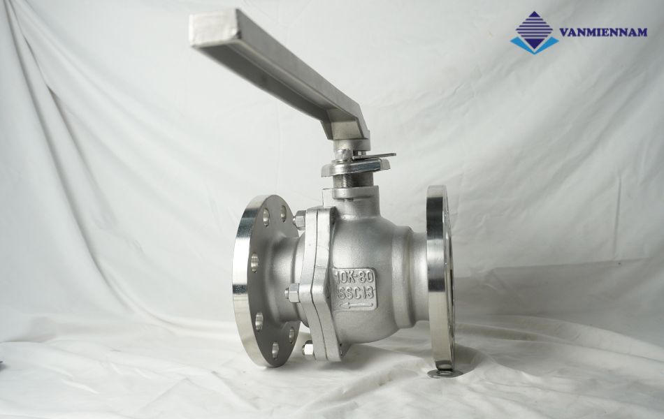 Van bi inox mặt bích tay gạt Wonil DN80