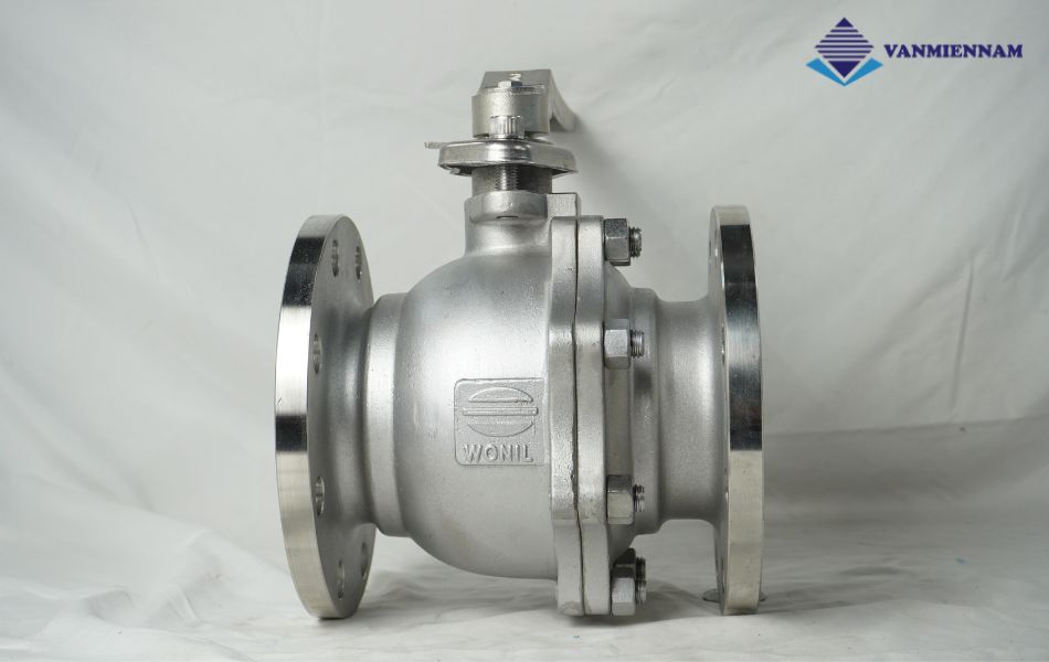 Van bi inox mặt bích tay gạt Wonil DN80
