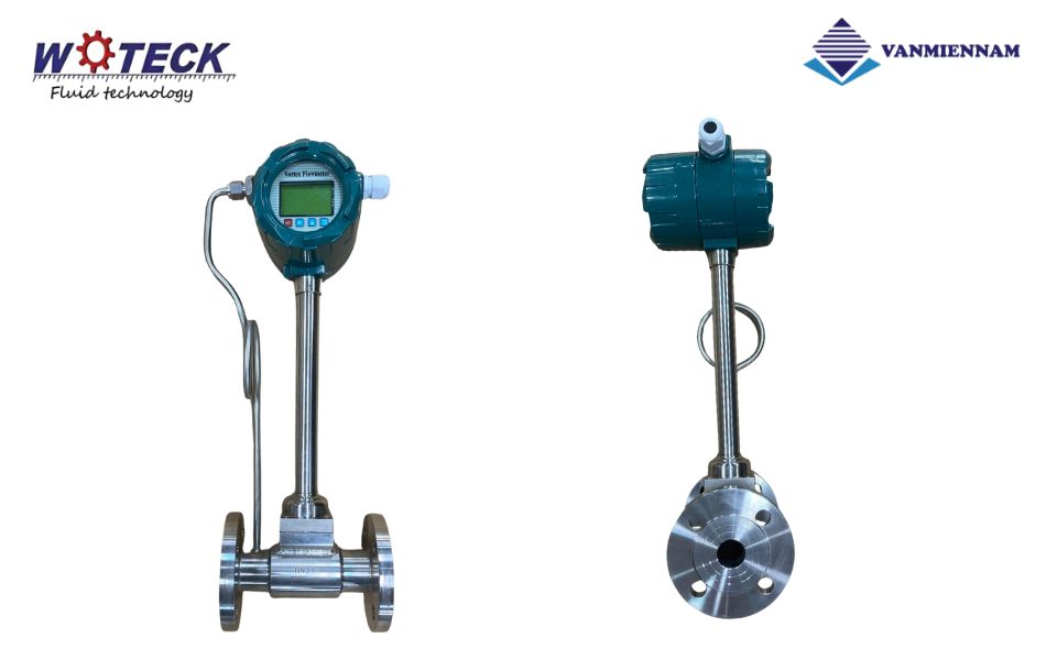 Chi tiết về thiết bị đồng hồ hơi điện từ Woteck DN25