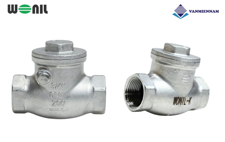 Giới thiệu van 1 chiều lá lật inox nối ren Wonil DN20