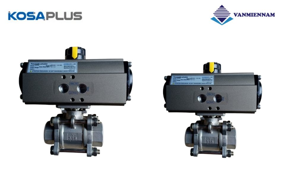 Giới thiệu van bi ren 3pc điều khiển khí nén KosaPlus DN25