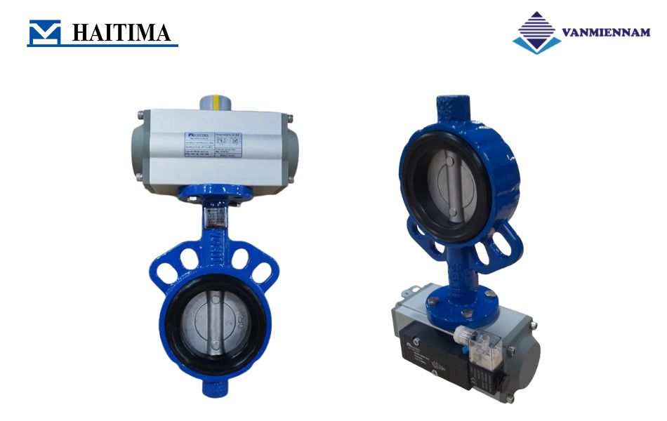 Khám phá van bướm gang điều khiển khí nén Haitima DN50