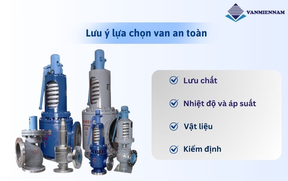 Lưu ý khi chọn van an toàn