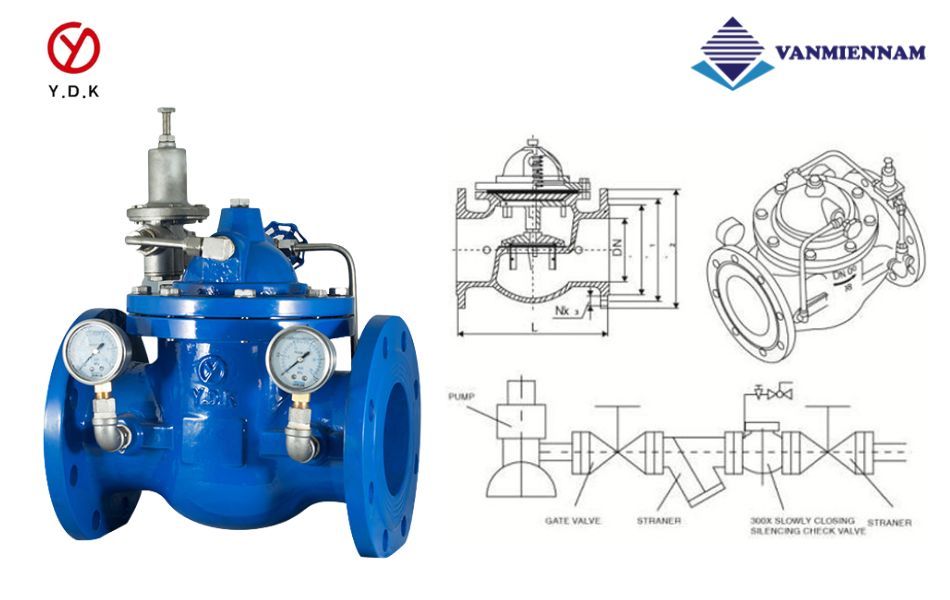 Mô tả van giảm áp thuỷ lực YDK DN65