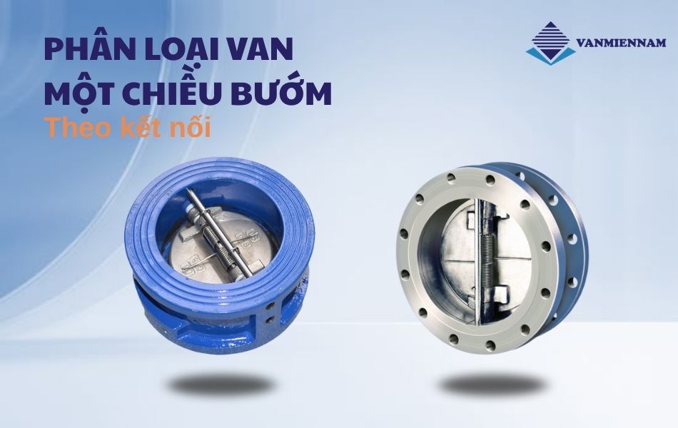Phân loại van 1 chiều cánh bướm theo kết nối