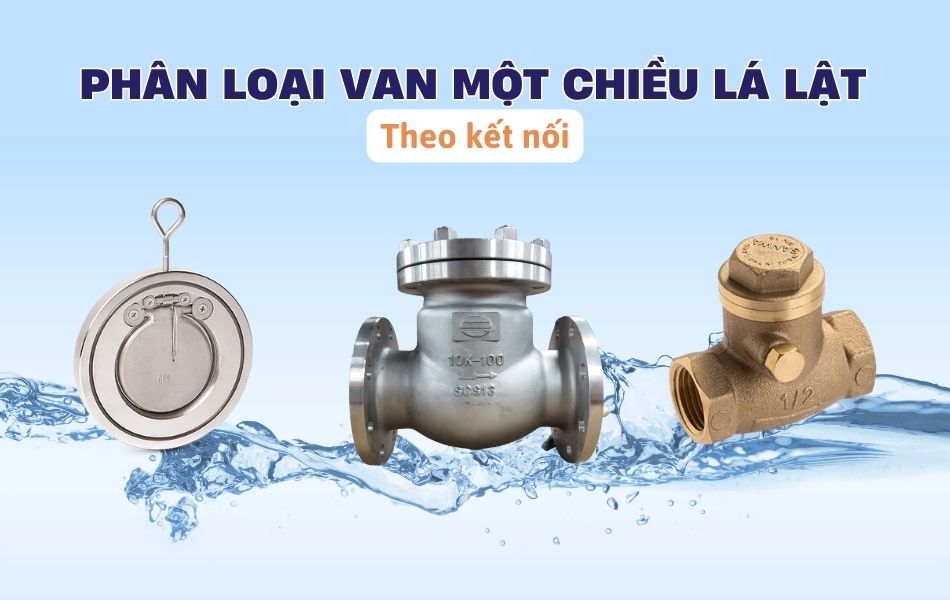 Phân loại van một chiều lá lật theo kết nối