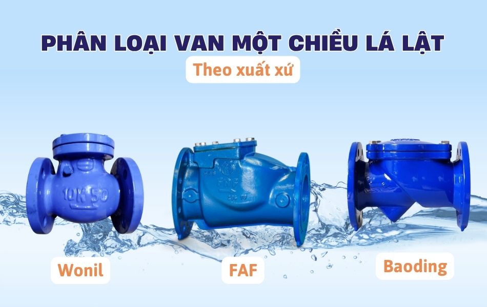 Phân loại van một chiều lá lật theo xuất xứ