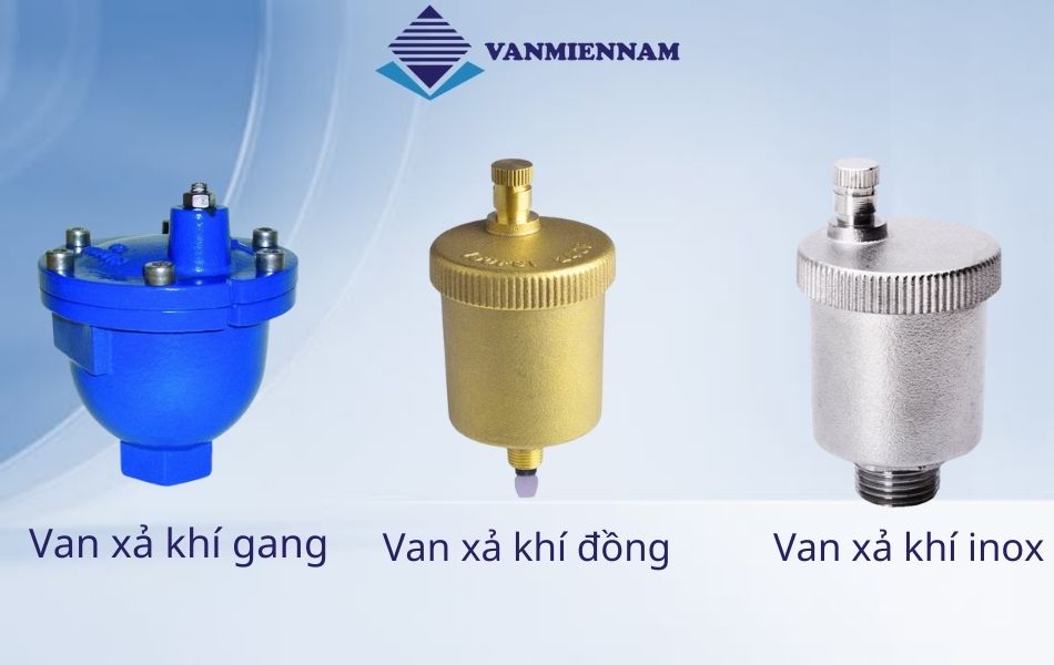 Phân loại van xả khí theo vật liệu
