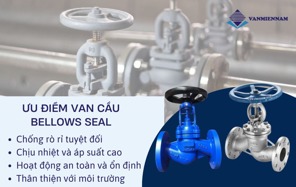 Ưu điểm van cầu Bellows Seal