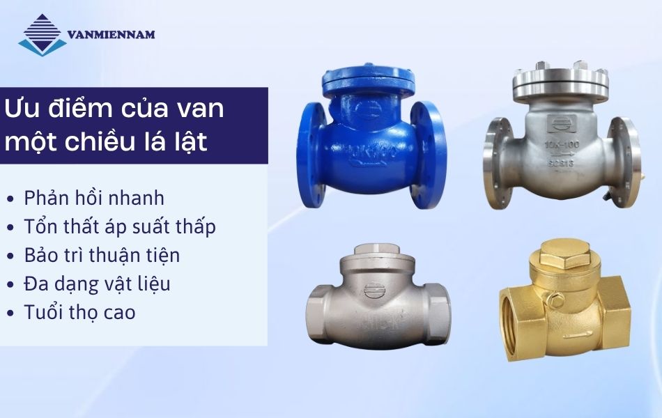 Ưu điểm nổi bật của van lá lật 1 chiều