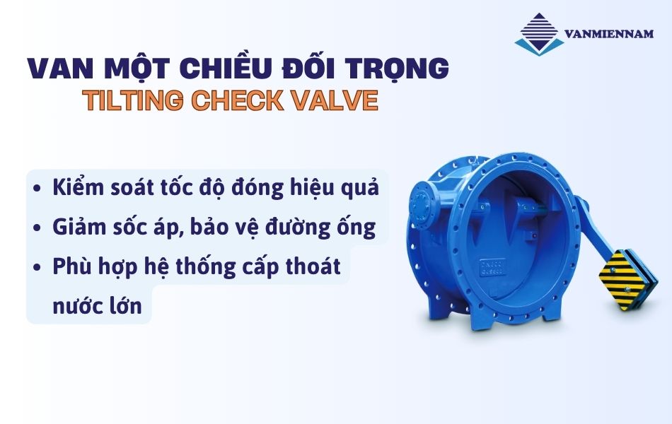 van 1 chiều đối trọng