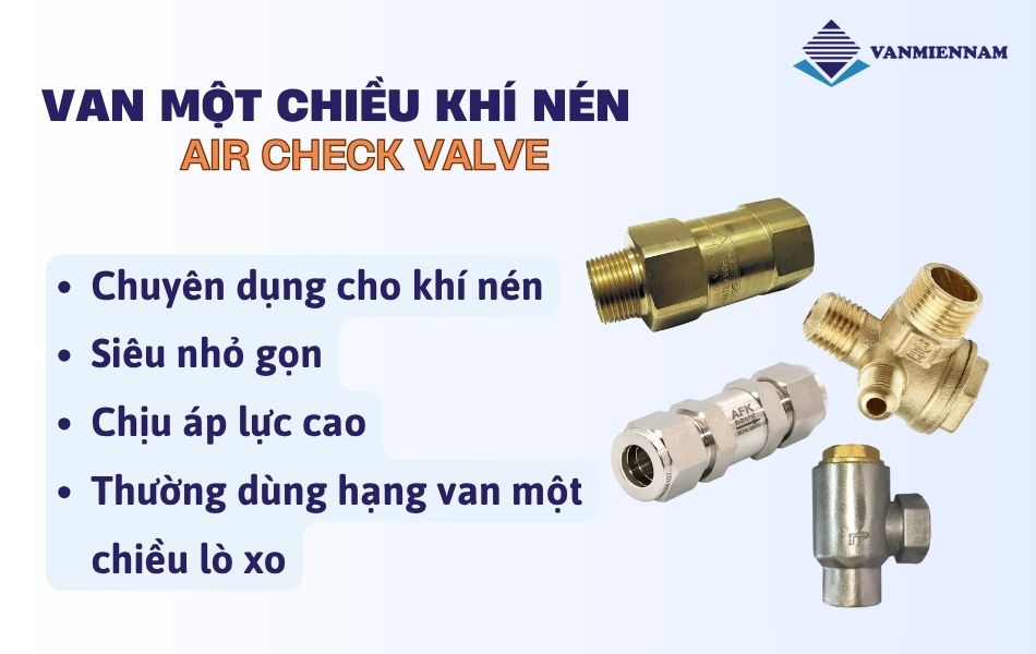 van 1 chiều khí nén