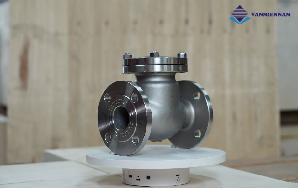 Van 1 chiều lá lật inox mặt bích Wonil DN50