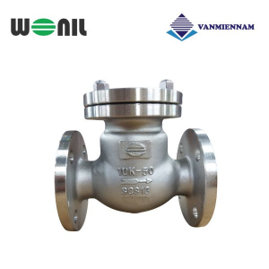 Van 1 chiều lá lật inox mặt bích Wonil DN50