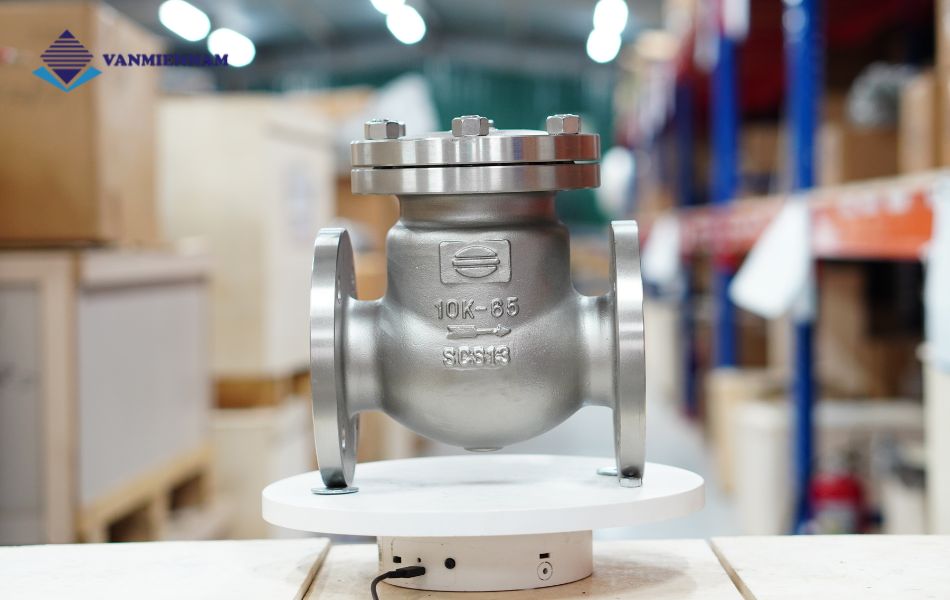 Van 1 chiều lá lật inox mặt bích Wonil DN65