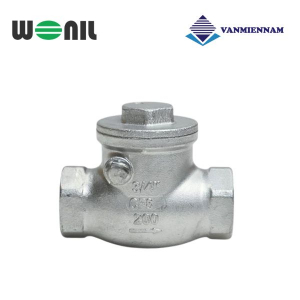 Van 1 chiều lá lật inox nối ren Wonil DN20