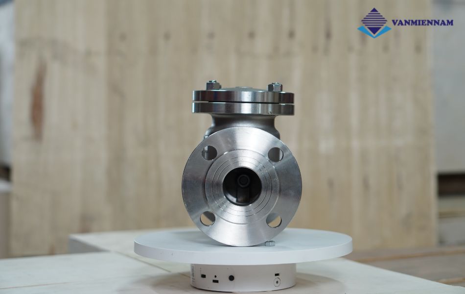 Van 1 chiều lá lật inox mặt bích Wonil DN50