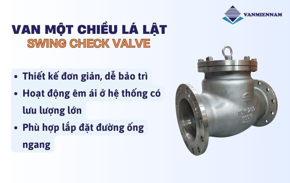 van 1 chiều lá lật