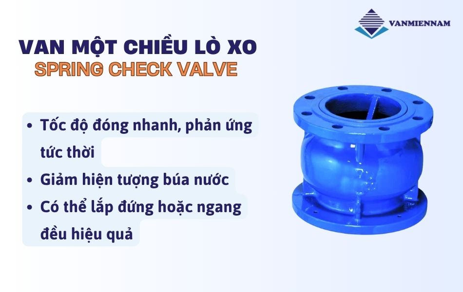 van 1 chiều lò xo
