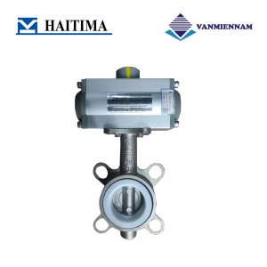Van bướm inox điều khiển khí nén Haitima DN50