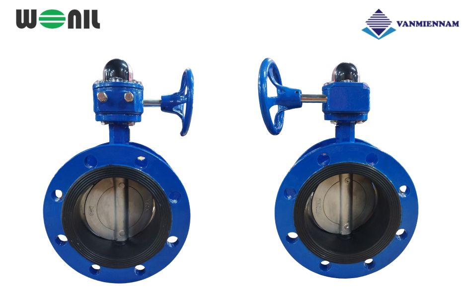 Đặc điểm của van bướm 2 mặt bích tay quay gang Wonil DN150
