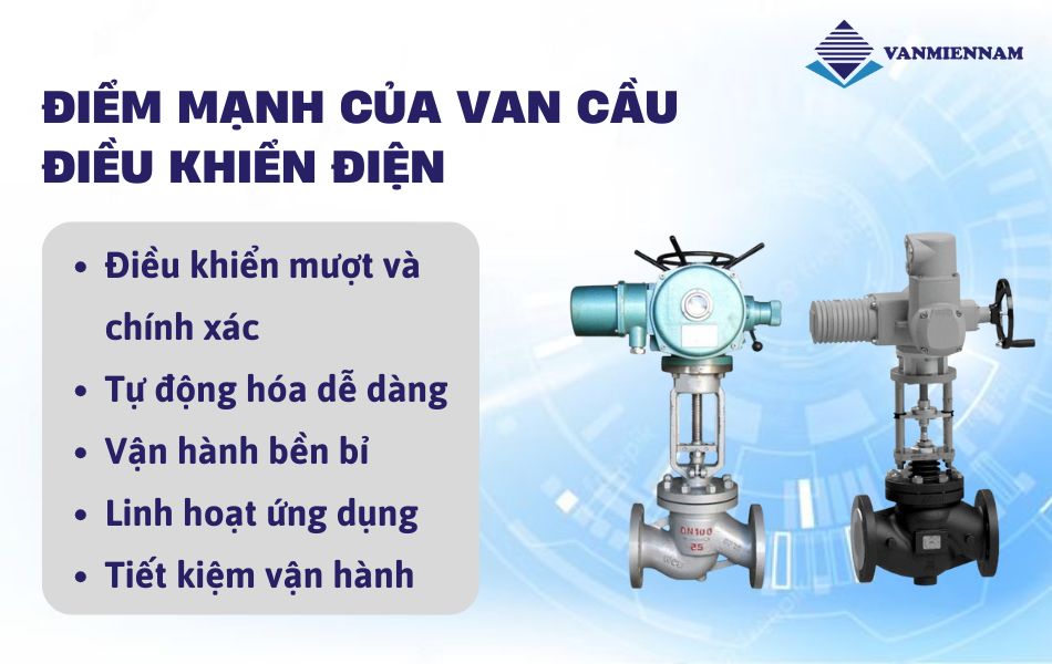 Những điểm mạnh đáng chú ý của van cầu điện