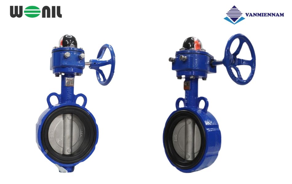 Đôi nét van bướm tay quay gang Wonil DN125