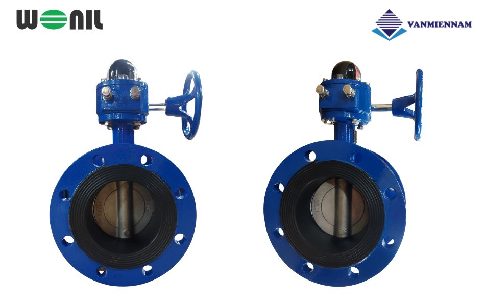 Khám phá về van bướm 2 mặt bích tay quay gang Wonil DN125