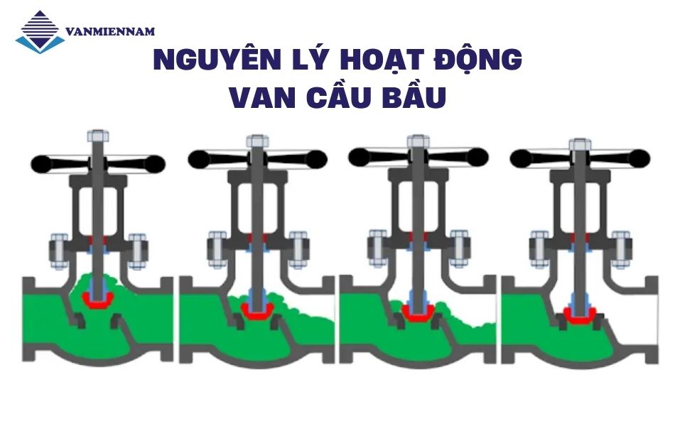 Nguyên lý hoạt động của van cầu bầu