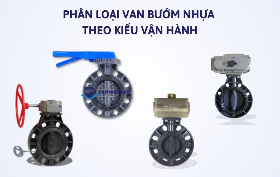 Phân loại van bướm nhựa theo vận hành