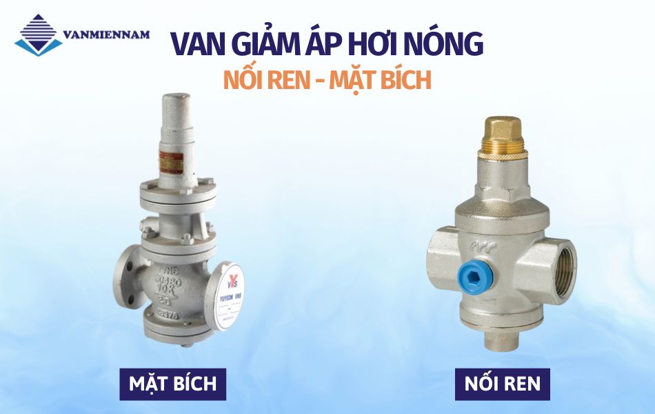 Phân loại van giảm áp hơi nóng theo kết nối