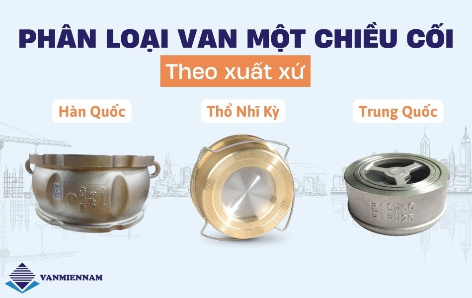 phân loại van một chiều cối theo xuất xứ