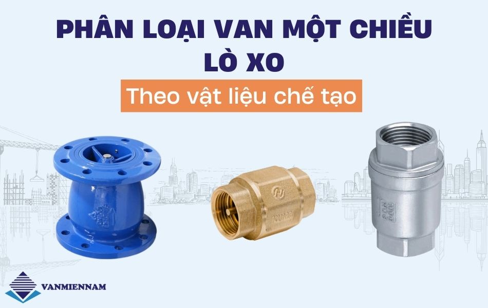 Phân loại van một chiều lò xo theo chất liệu