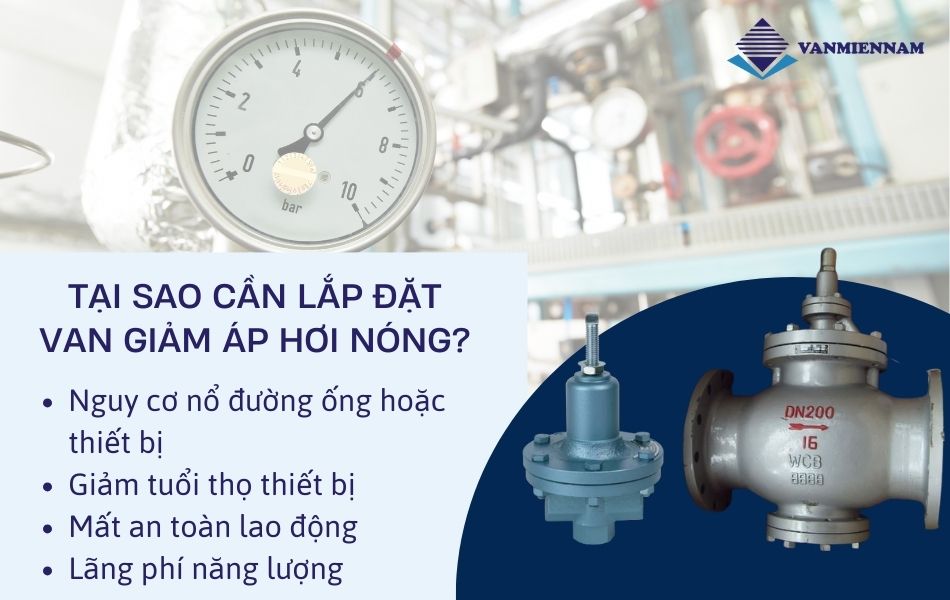 Tại sao cần lắp đặt van giảm áp hơi nóng?