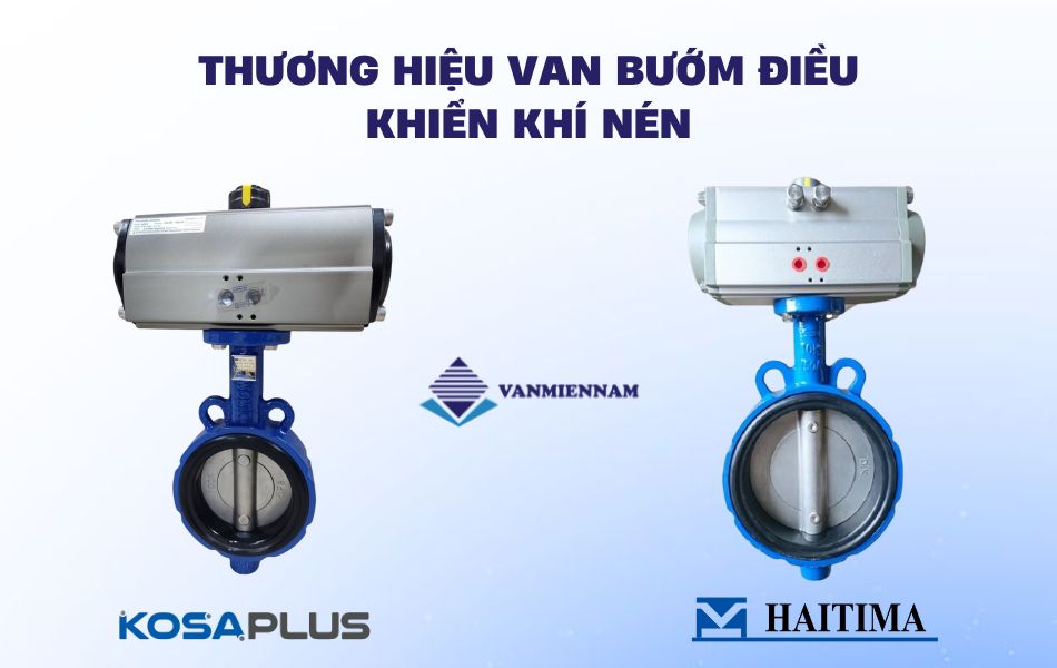 Các thương hiệu van bướm điều khiển khí nén phổ biến tại Van Miền Nam