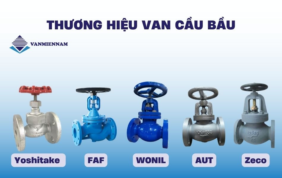 Một số thương hiệu van cầu bầu phổ biến