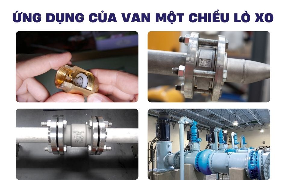 ứng dụng của van một chiều lò xo