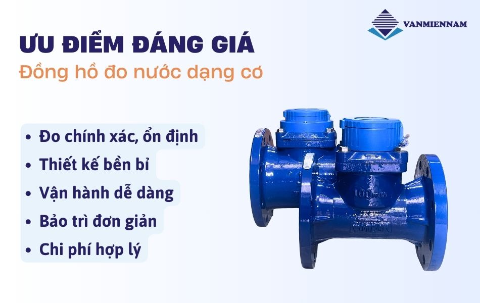 Ưu điểm đáng giá của đồng hồ nước dạng cơ