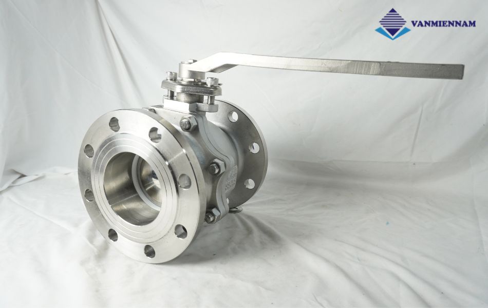 Van bi inox mặt bích tay gạt Wonil DN100